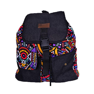 Tribal-Patterned Backpack