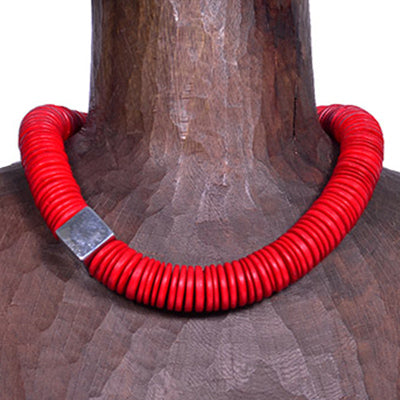 Cow Horn & Silver Necklace