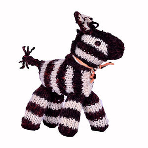 Knitted Zebra Toy