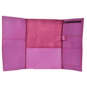 Hot Pink Leather Clutch